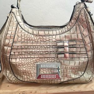 Guess Gold Handbag/purse